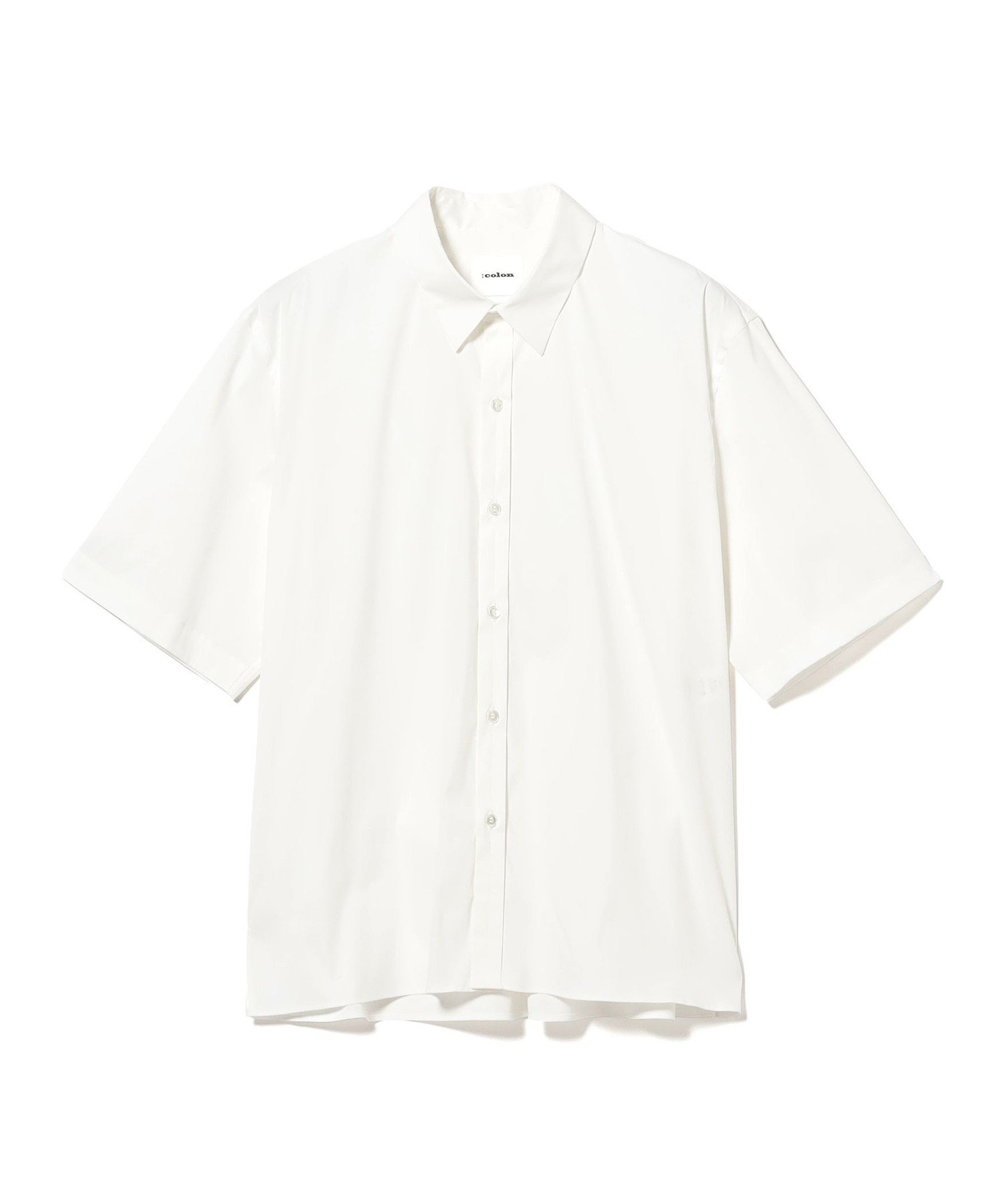 International Gallery BEAMS 【別注】:colon / ストレッチブロード レギュラーカラー シャツ ビームス メン トップス シャツ・ブラウス ホワイト ブラック【送料無料】