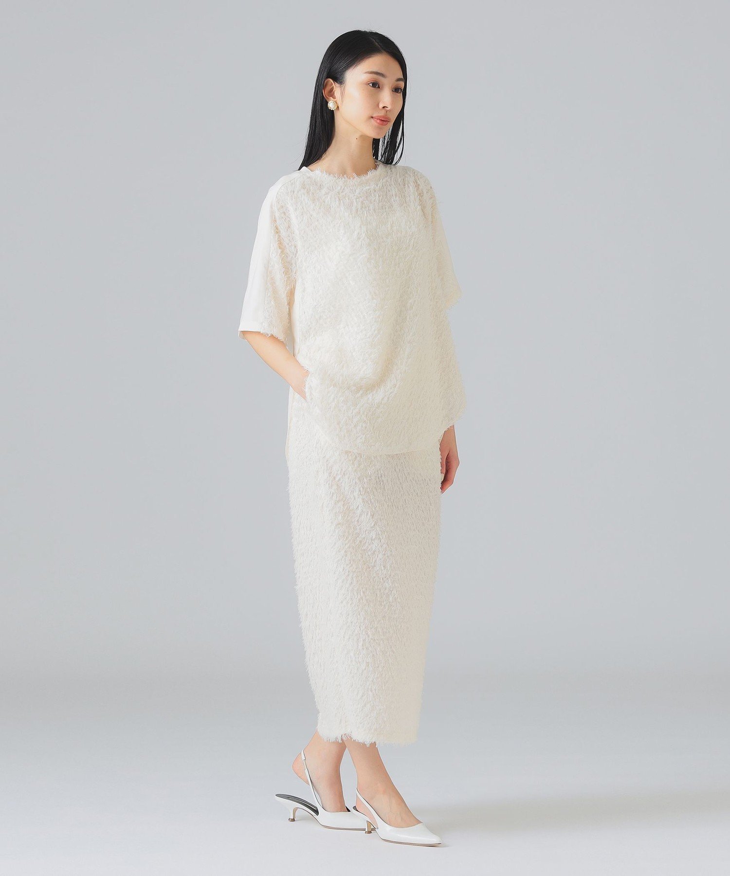 EFFE BEAMS ROOM NO.8 BLACK / シアー ジャカード スカート デミルクス ビームス スカート その他のスカート ブラック【送料無料】