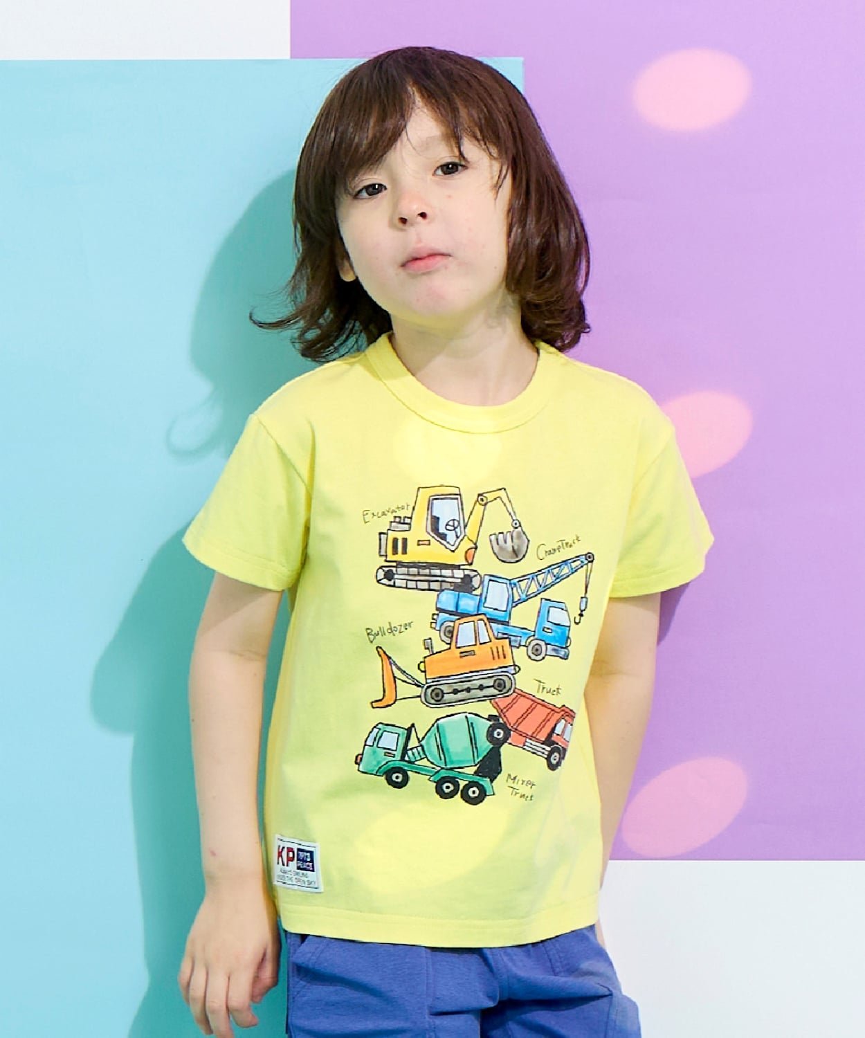 KP 【GOOD PRICE】 働く車 半袖Tシャツ ナルミヤオンライン トップス その他のトッ...