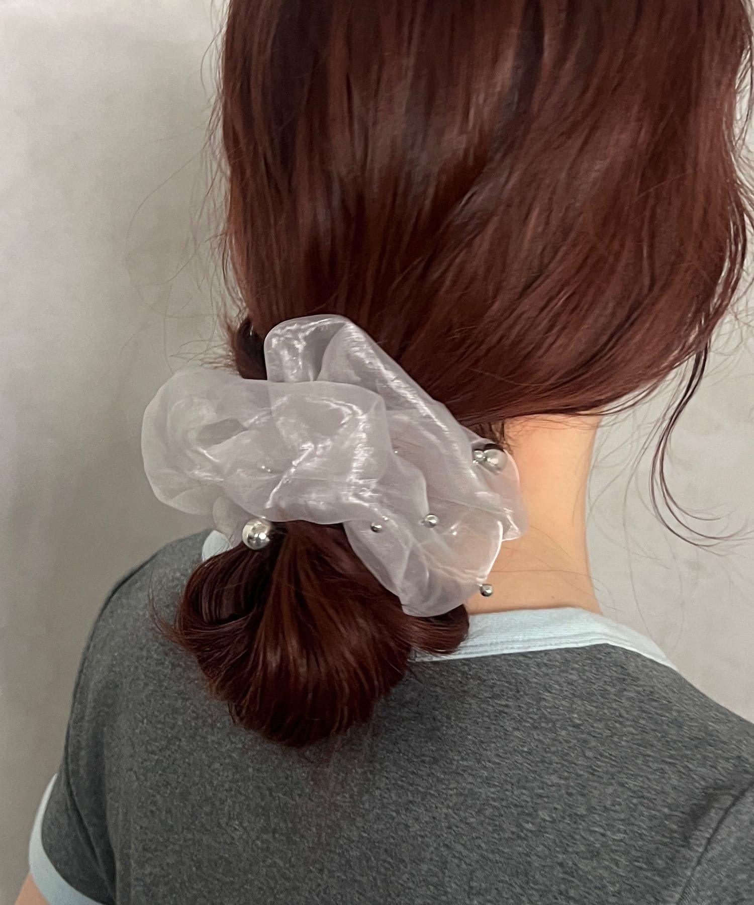 LOWRYS FARM パーツツキシュシュ ローリーズファーム ヘアアクセサリー ヘアゴム ブラック ホワイト グレー