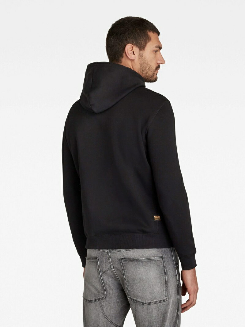 【公式ショップ】PREMIUM CORE HOODED SWEATER/ワンポイントロゴパーカー ジースターロゥ トップス パーカー・フーディー ブラック