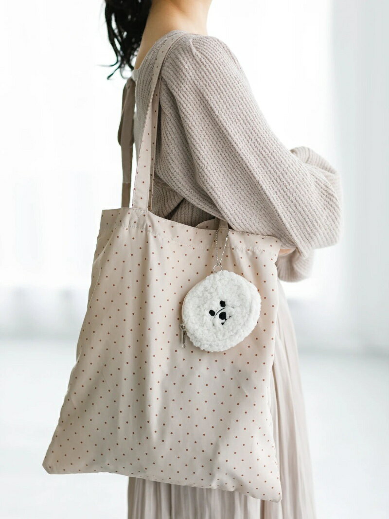 【SALE／70%OFF】earth music&ecology アニマルポーチ付きトートバッグ アースミュージック&エコロジー バッグ トートバッグ ブラウン ブラック ホワイトのサムネイル