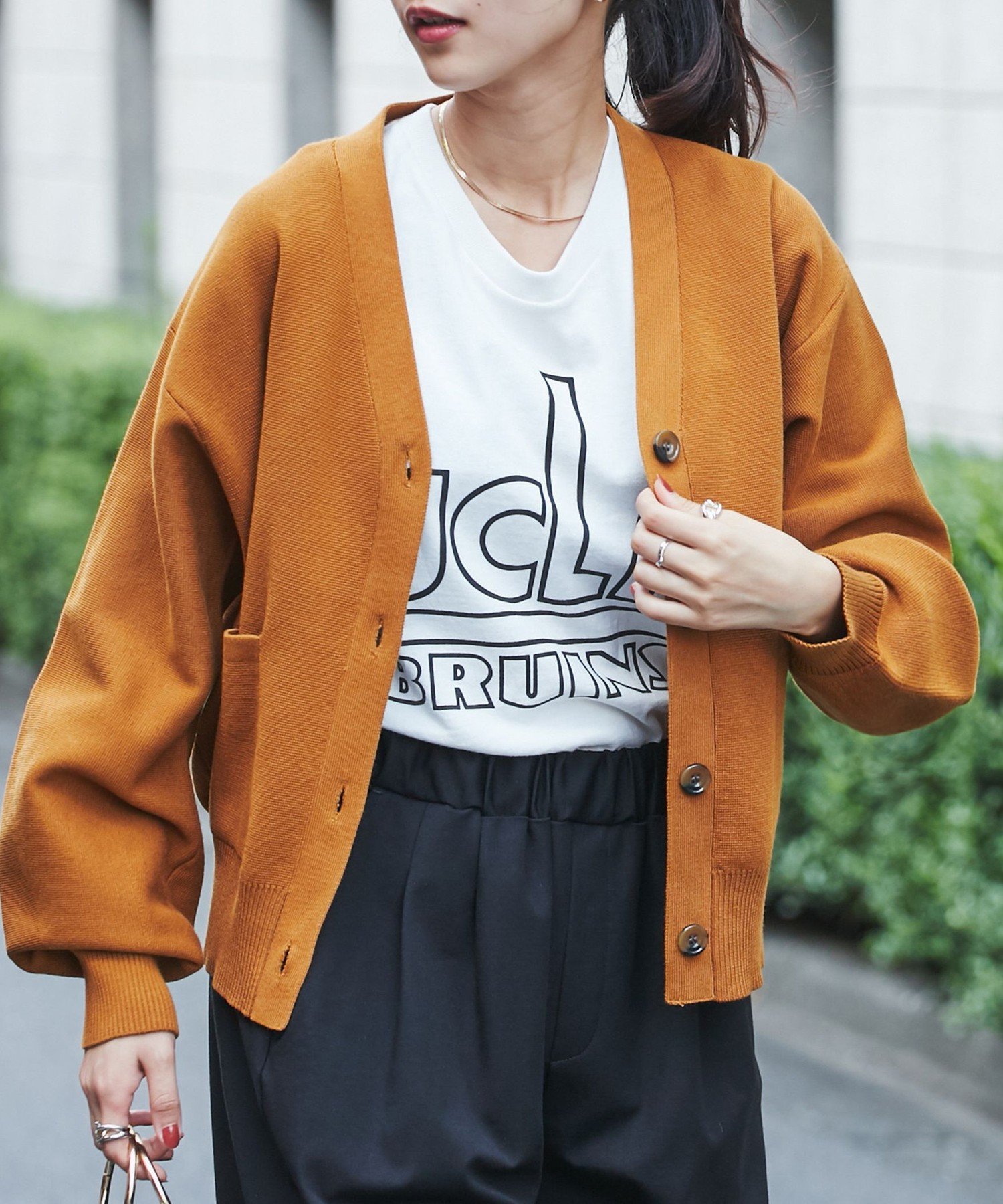 【SALE／20%OFF】coen 【WEB限定】[洗える]マシュマロミラノリブVネックカーディガン(セットアップ対応可能) コーエン トップス カーディガン イエロー ホワイト ブラック ピンクのサムネイル