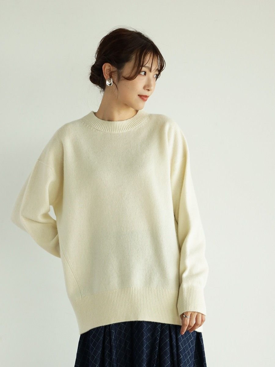 【SALE／39%OFF】Vin カシミヤブレンドニット ヴァン トップス ニット グレー ピンク ブルー ホワイト【送料無料】