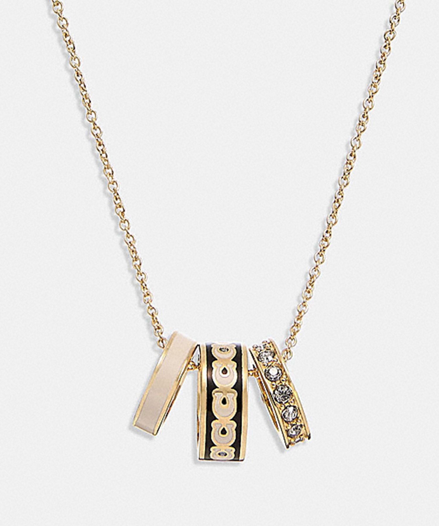 COACH 【公式】シグネチャー エナメル ネックレス コーチ アクセサリー・腕時計 ピアス ゴールド【送料無料】