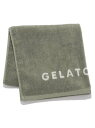 【SALE／30%OFF】gelato pique ロゴバスタオル ジェラートピケ ファッション雑貨 ハンカチ・ハンドタオル グリーン ピンク