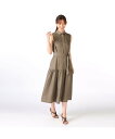 【SALE/63%OFF】SCAPA ナチュラルツイルワンピース スキャパ ワンピース・ドレス ドレス ベージュ グリーン ホワイト【送料無料】