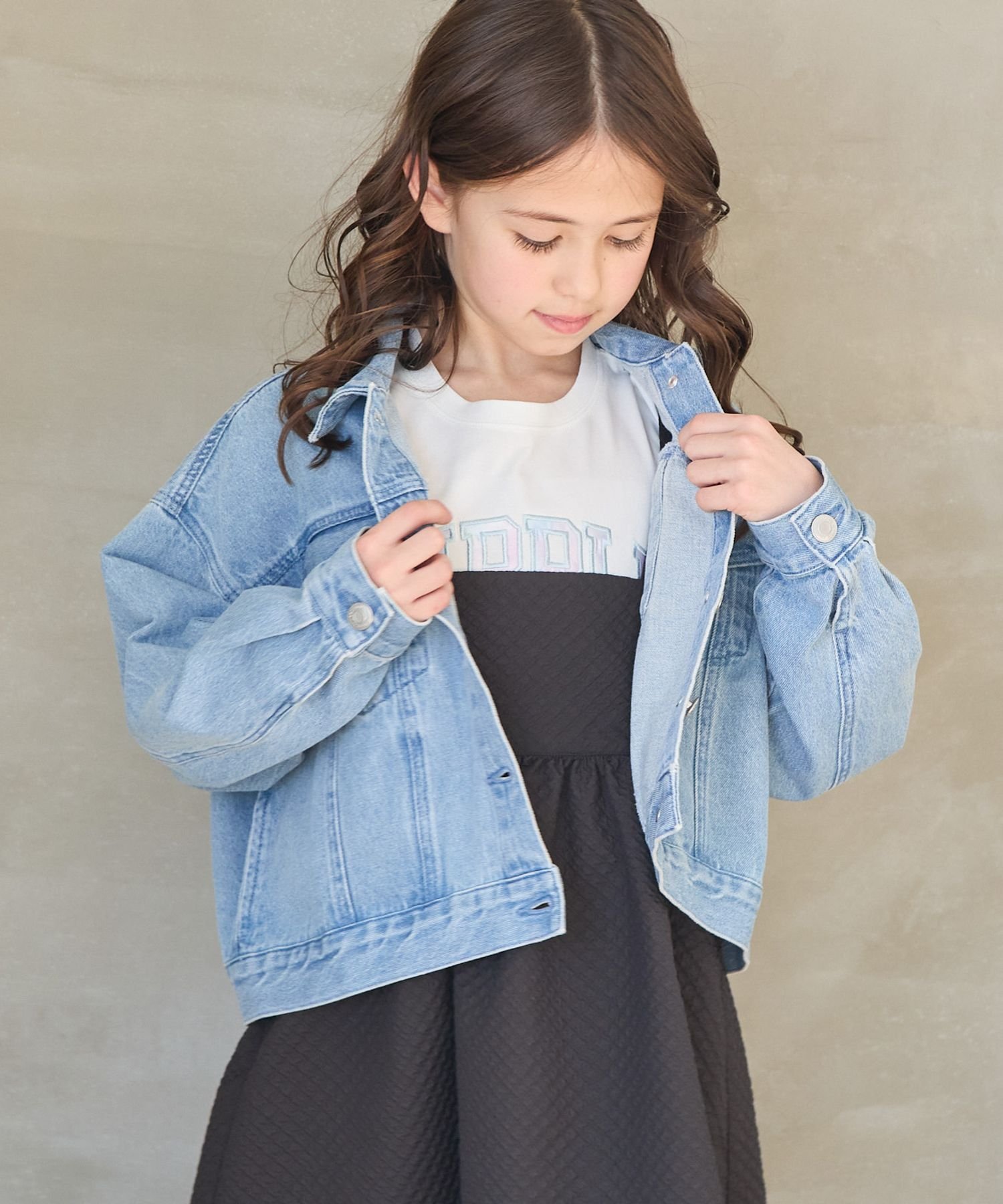 GLOBAL WORK ショートデニムGジャン/キッズ/995344 グローバルワーク ジャケット・アウター デニムジャケット ブラック【送料無料】のサムネイル