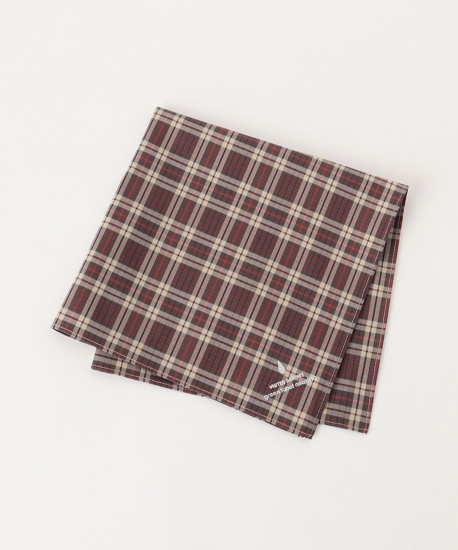 UNITED ARROWS green label relaxing GLR ファイン 刺しゅう ハンカチ ユナイテッドアローズ グリーンレーベルリラクシング ファッション雑貨 ハンカチ・ハンドタオル イエロー ネイビー ブルー グリーン ワインレッド ベージュ