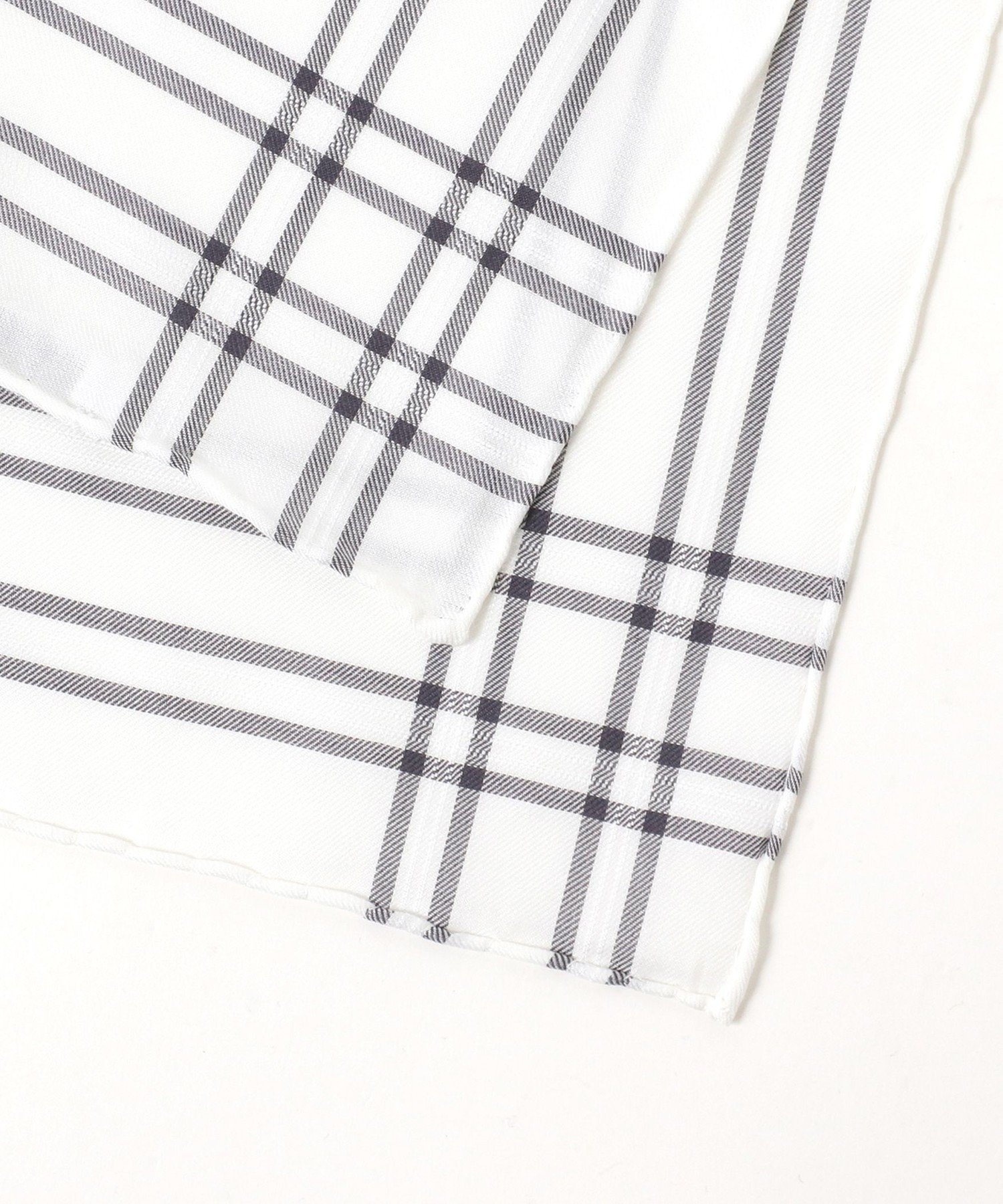 BEAMS F CARLO RIVA / コットン ネイビーライン チーフ ビームス メン ファッション雑貨 ハンカチ・ハンドタオル ホワイト【送料無料】