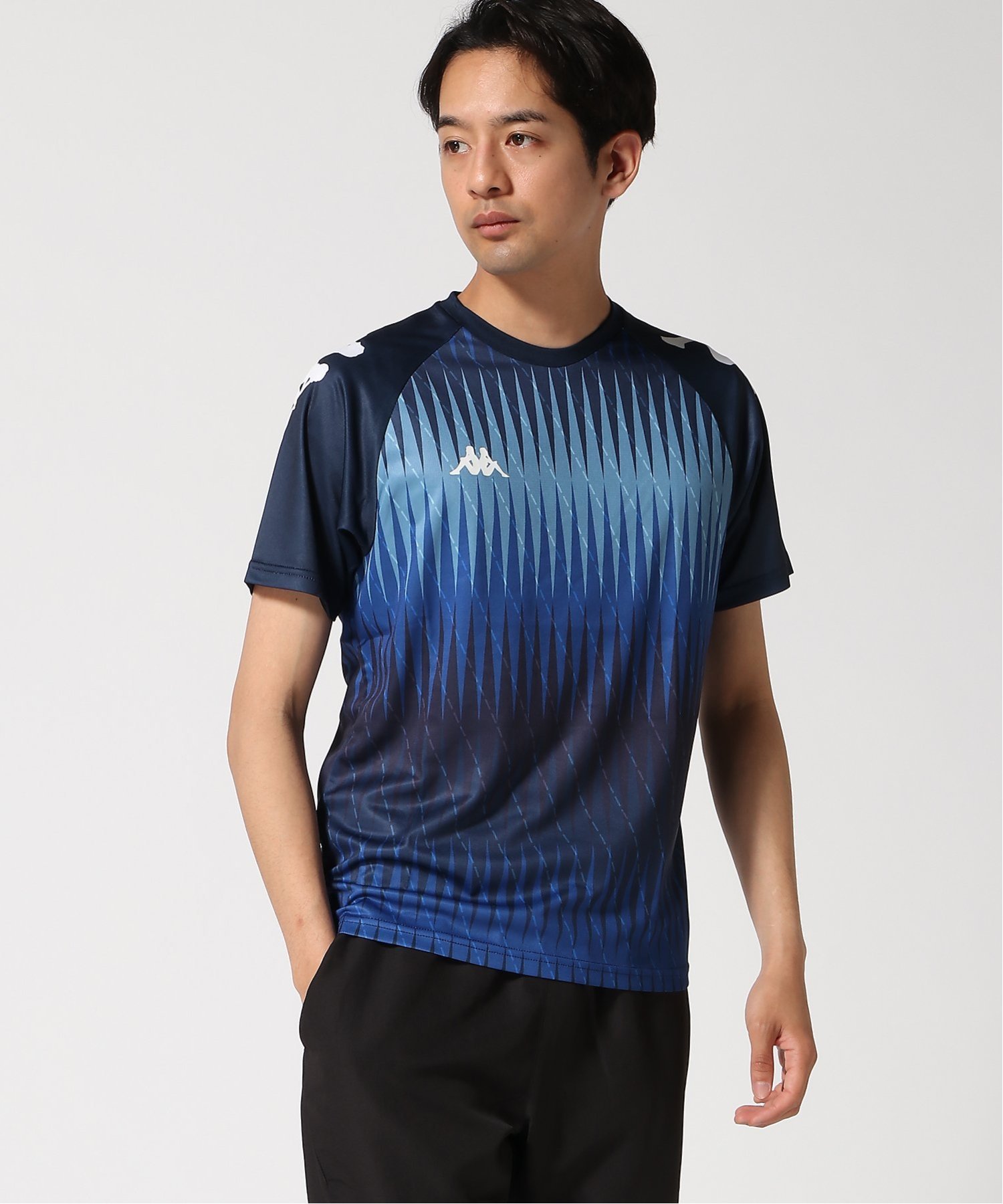 【SALE／40%OFF】Kappa Kappa/(M)プラクティス シャドー柄半袖T ニッキー トップス カットソー・Tシャツ ブルー ネイビー ホワイト ブラック