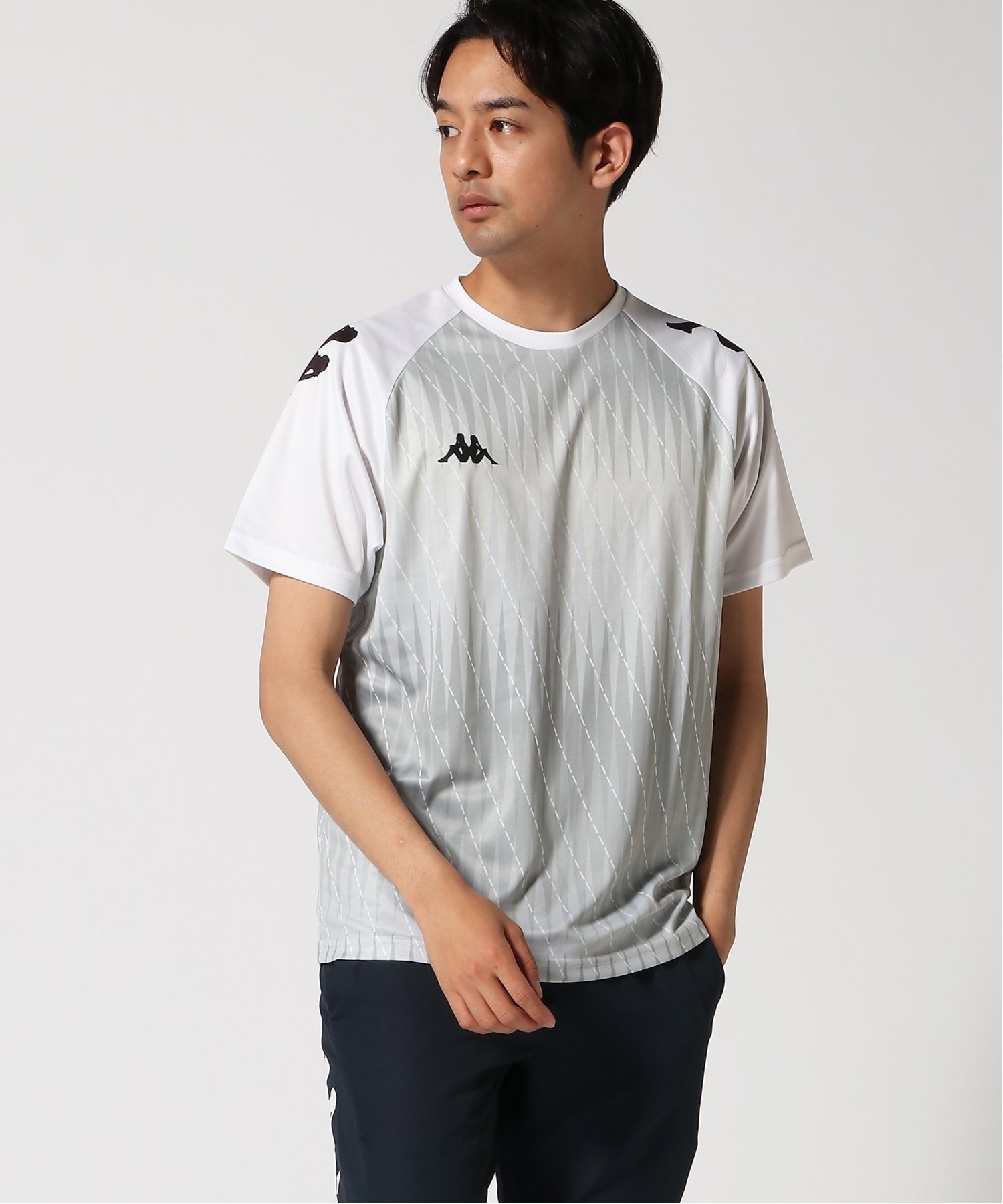 【SALE／40%OFF】Kappa Kappa/(M)プラクティス シャドー柄半袖T ニッキー トップス カットソー・Tシャツ ブルー ネイビー ホワイト ブラック