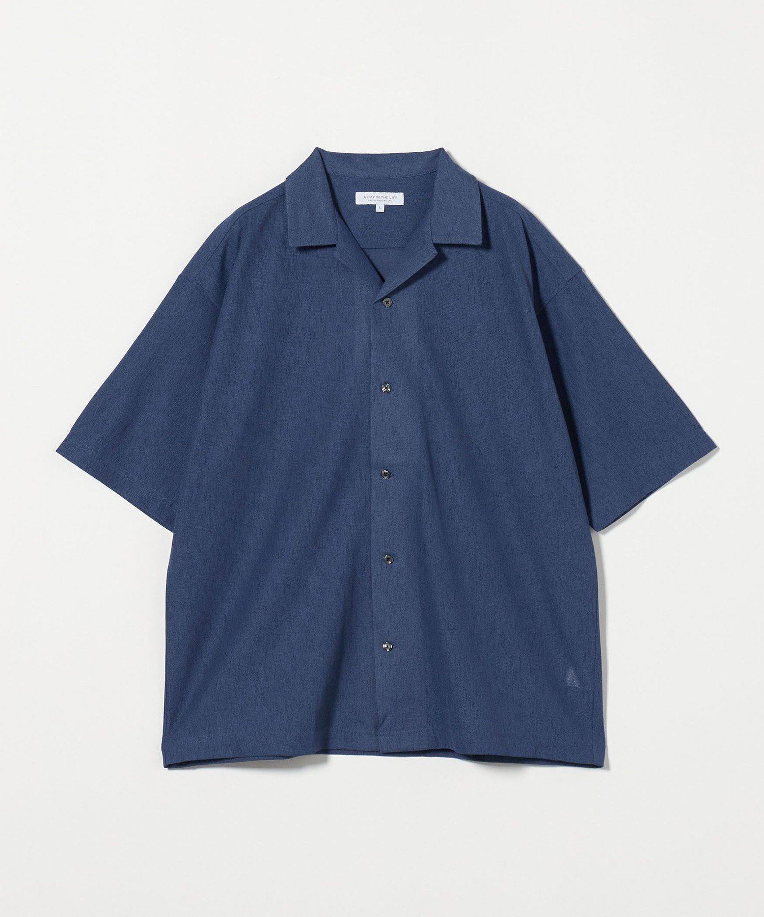 【SALE／50%OFF】a day in the life ライトラッセル オープンカラーシャツ-吸水速乾-＜A DAY IN THE LIFE＞ ユナイテッドアローズ アウトレット トップス シャツ・ブラウス ネイビー ベージュ