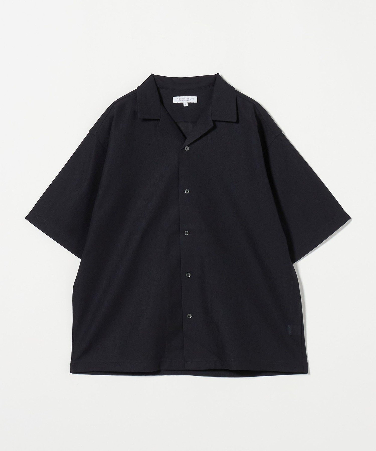 【SALE／50%OFF】a day in the life ライトラッセル オープンカラーシャツ-吸水速乾-＜A DAY IN THE LIFE＞ ユナイテッドアローズ アウトレット トップス シャツ・ブラウス ネイビー ベージュ