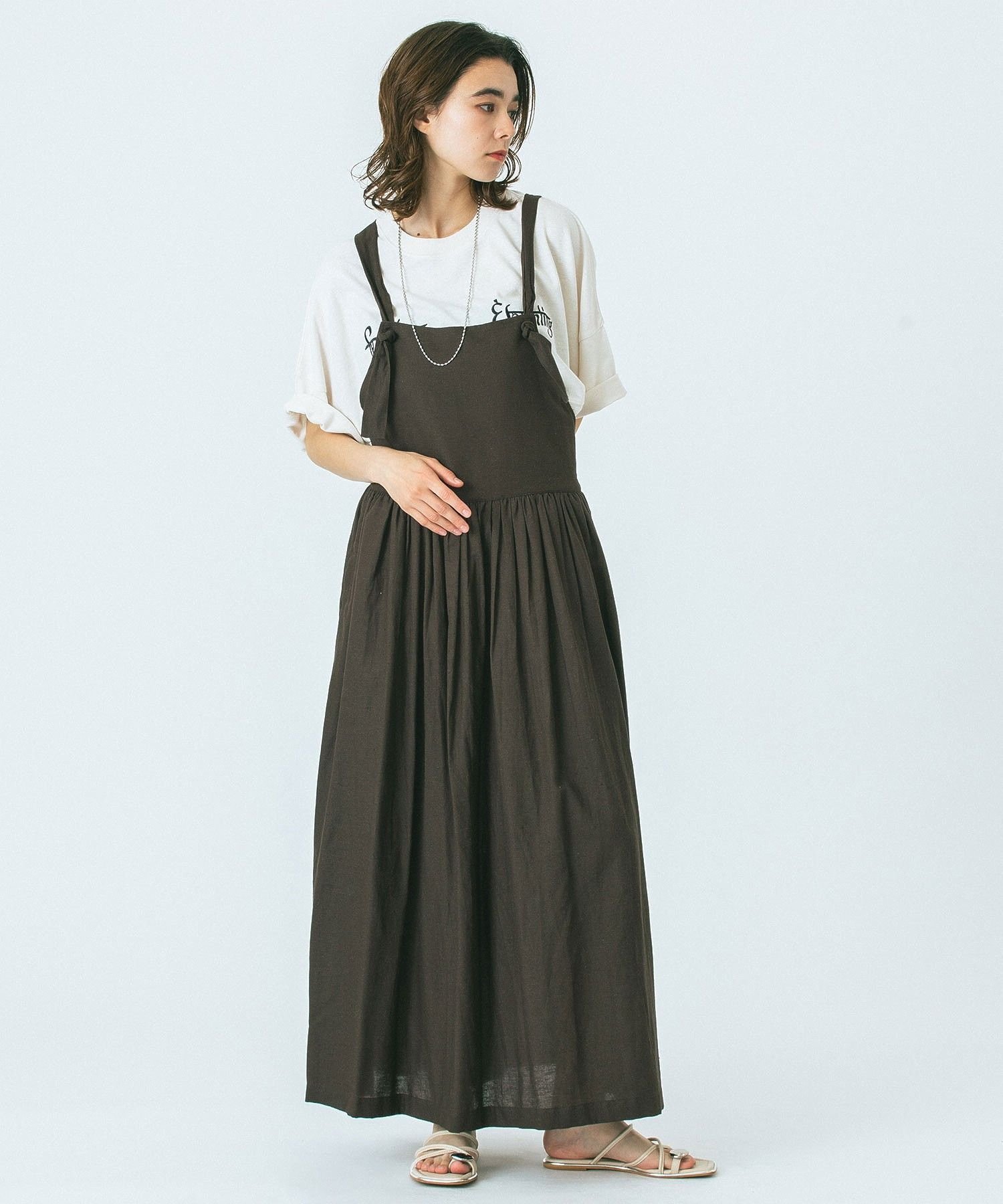ROSE BUD JUMPER SKIRT OP ローズバッド ワンピース・ドレス その他のワンピース・ドレス ブラウン ネイビー ブラック
