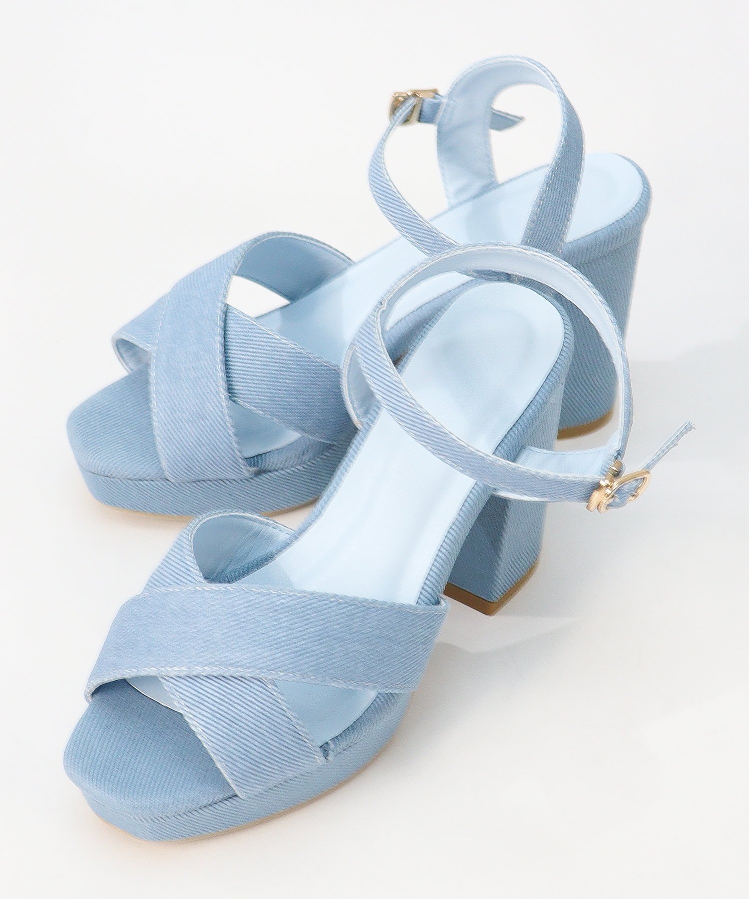 【SALE／20%OFF】LibertyDoll 9cmヒール オフィス フォーマル セットアップ クロスベルトサンダル ☆4206 サンエーフットウェアー シューズ・靴 サンダル ホワイト ブラック ブラウン