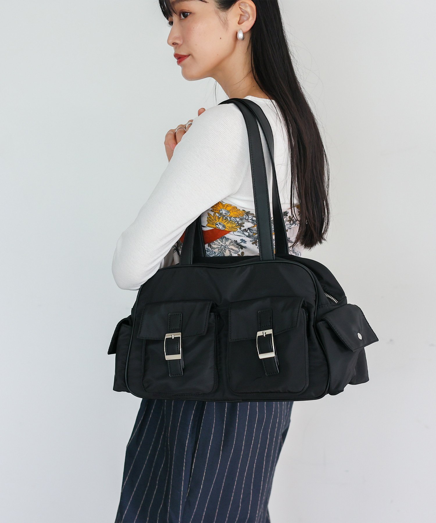 【SALE／36%OFF】Depral ナイロンミニダッフルバッグ ヴィータフェリーチェ バッグ ボストンバッグ ブラック ブラウン【送料無料】