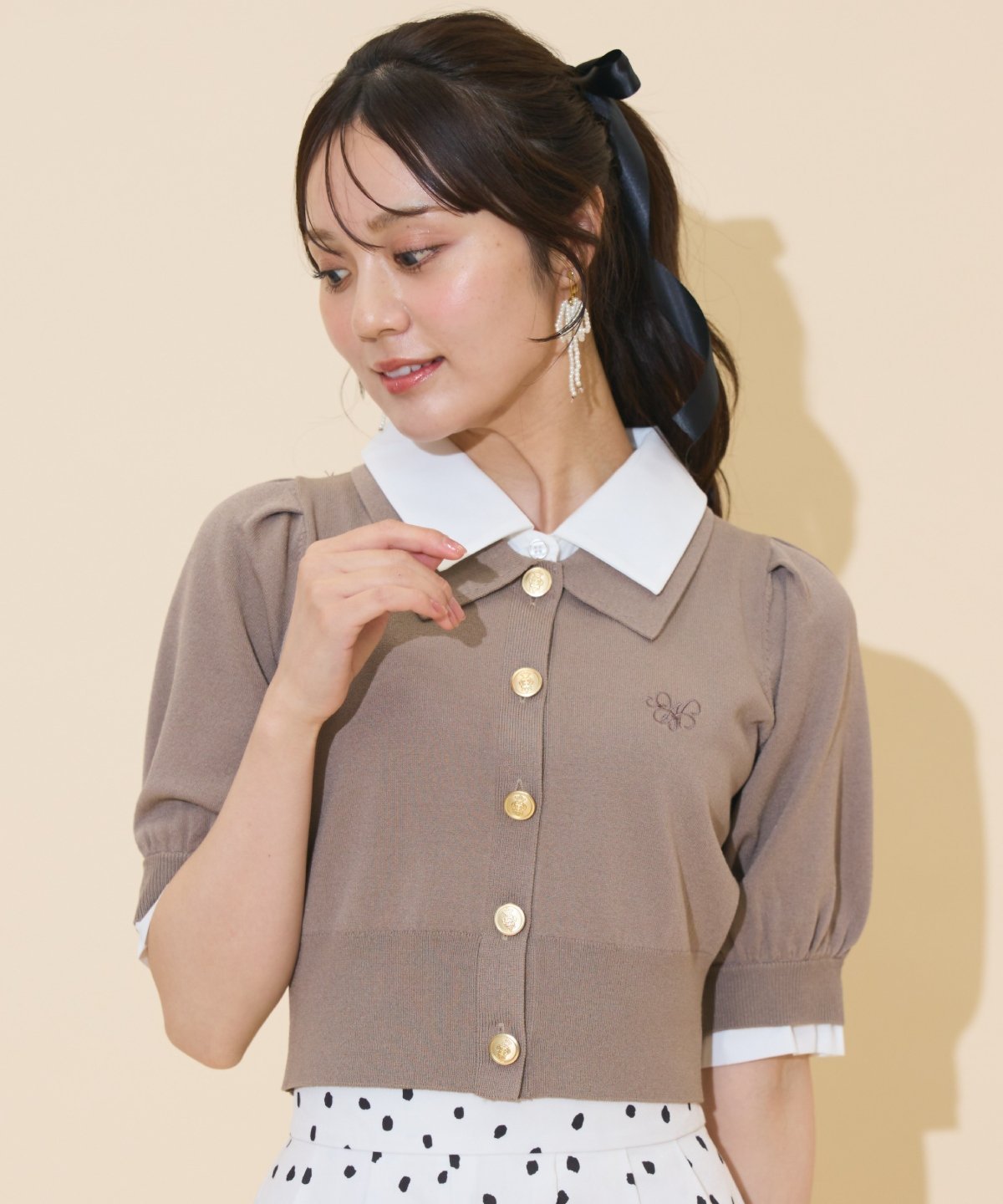 WILLSELECTION レイヤードカラープルオーバー ウィルセレクション トップス ニット ブラック グレー カーキグリーン【送料無料】のサムネイル