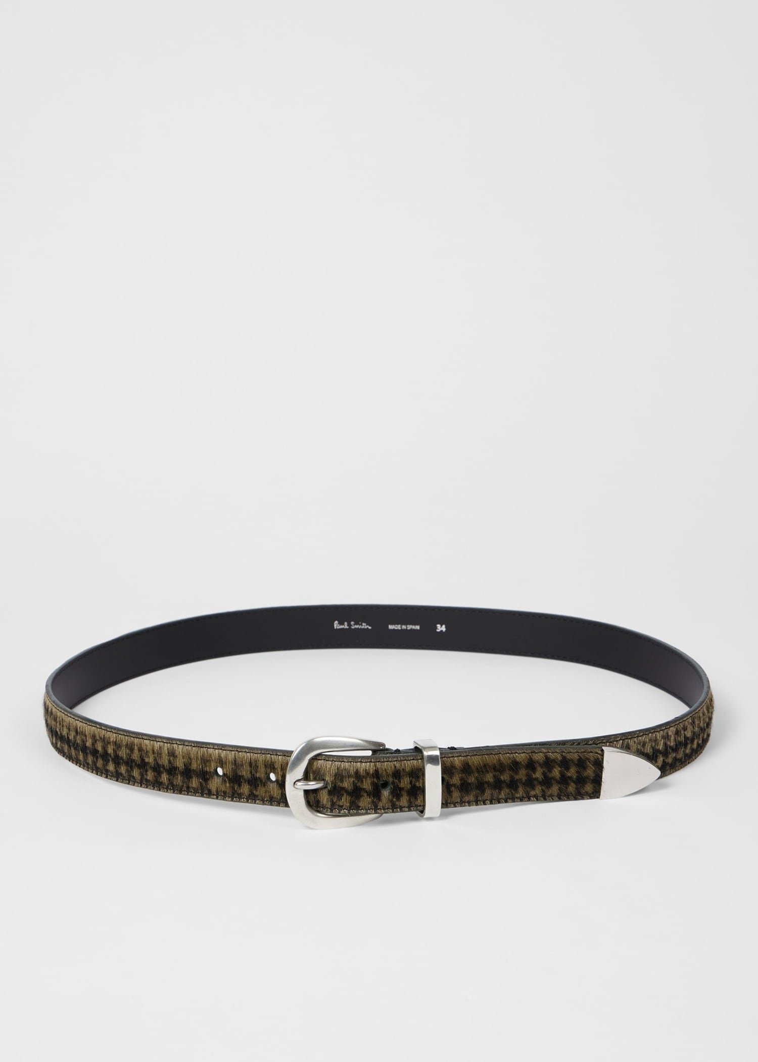 Paul Smith ハウンドトゥース レザーベルト ポール・スミス ファッション雑貨 ベルト ピンク【送料無料】
