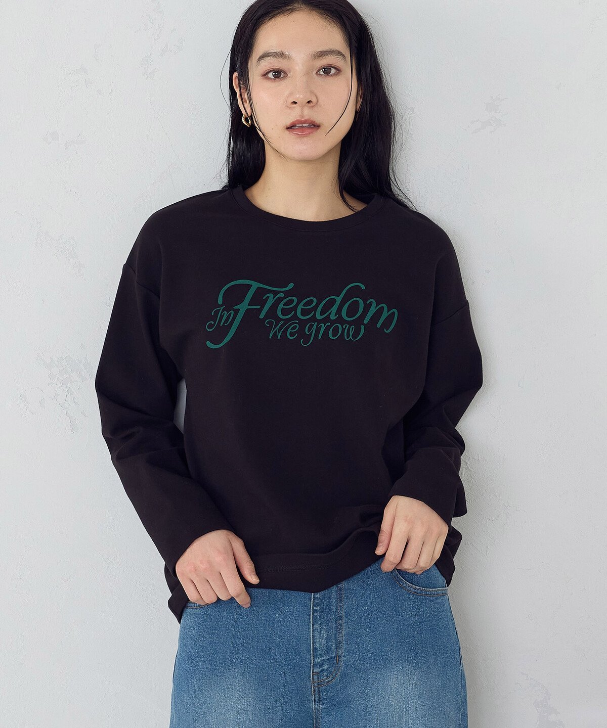 ロゴ ロンT コムサイズム トップス カットソー・Tシャツ ホワイト ブルー ブラック