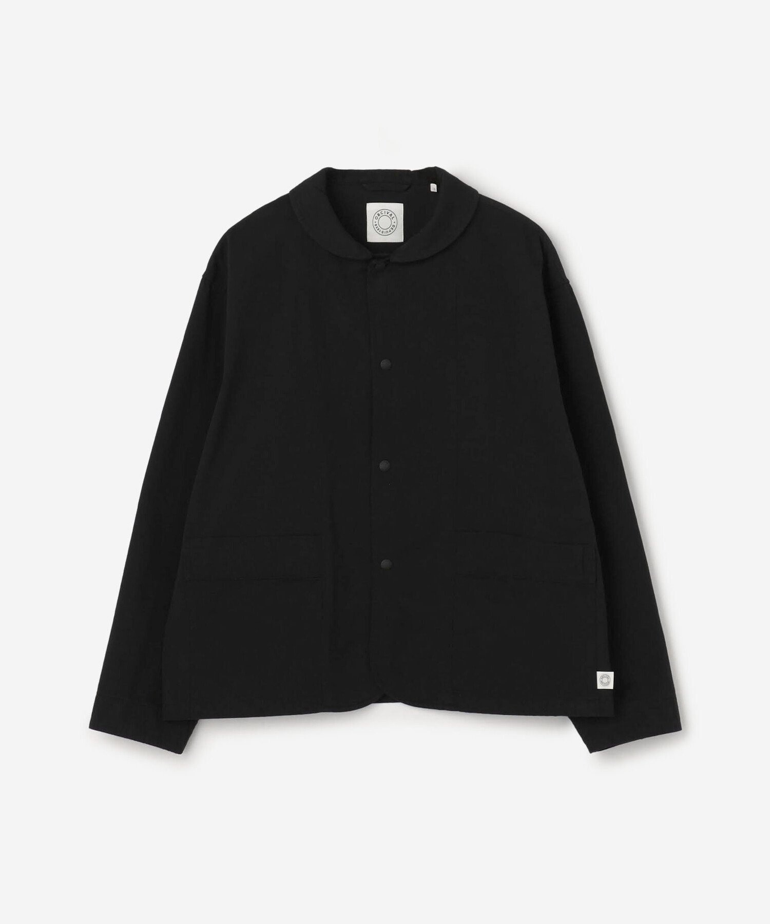 Bshop ORCIVAL ｜ ビンテージツイル ラウンドカラー ライトジャケット WOMEN ビショップ ジャケット・アウター その他のジャケット・アウター ホワイト ブラック