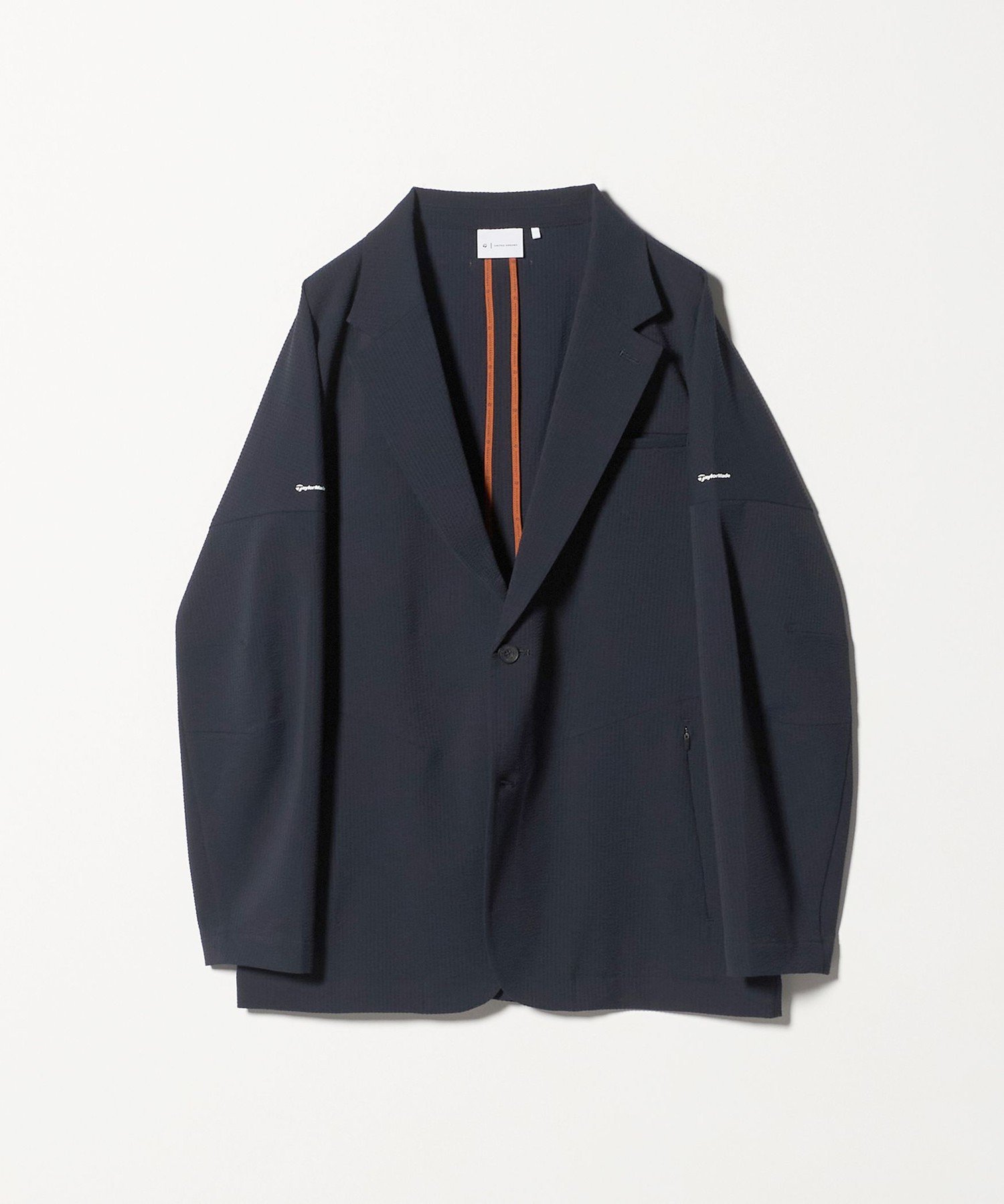 UNITED ARROWS GOLF 【別注】＜TaylorMade*UNITED ARROWS＞ ユニセックス シアサッカー ジャケット ユナイテッドアローズ スポーツ・アウトドア用品 ゴルフグッズ ベージュ ネイビー【送料無料】