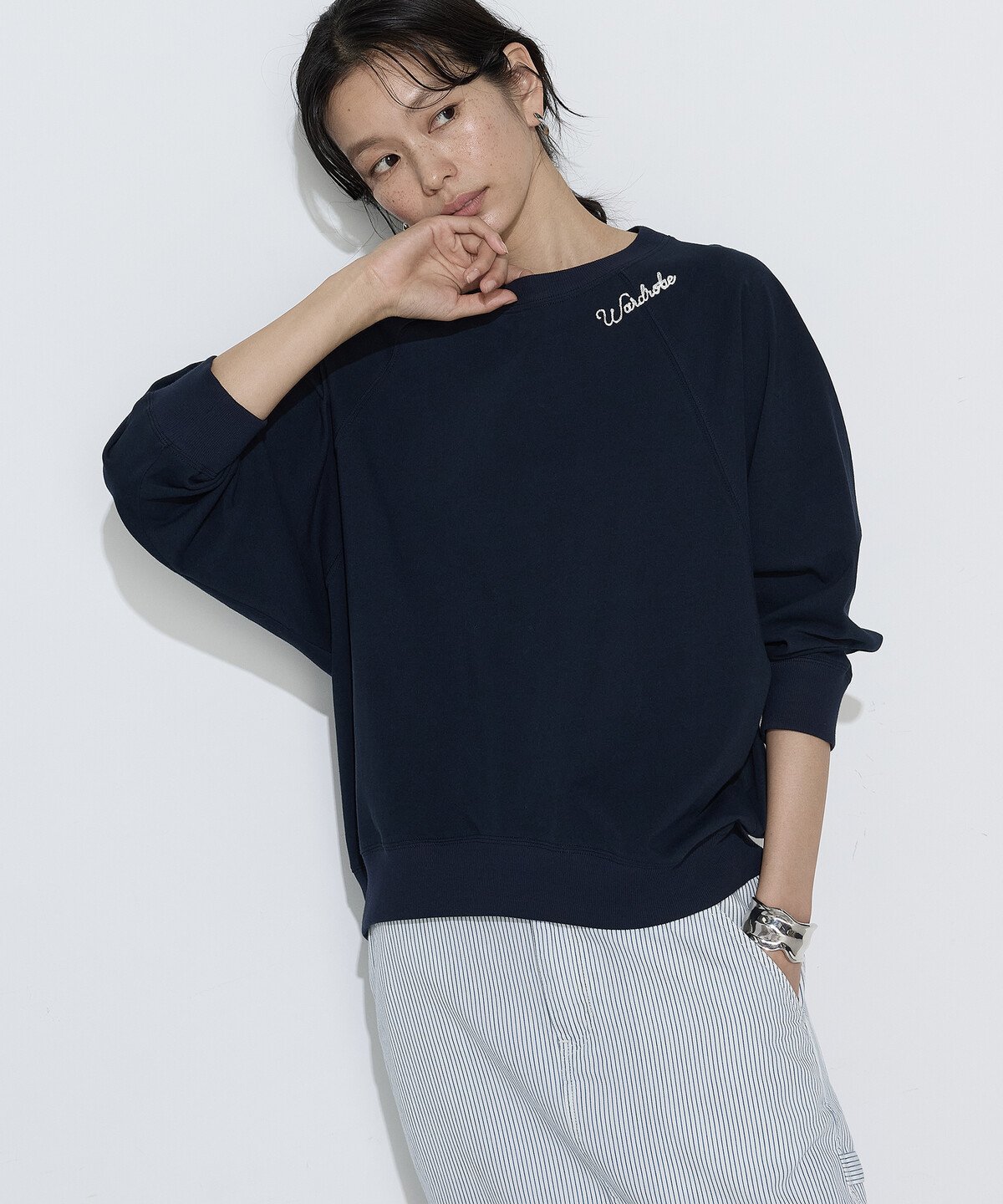 COMME CA Wardrobe [ +サイズ ] ヴィンテージ天竺 プルオーバー コムサ トップス カットソー・Tシャツ ブラウン ネイビー イエロー ホワイト【送料無料】