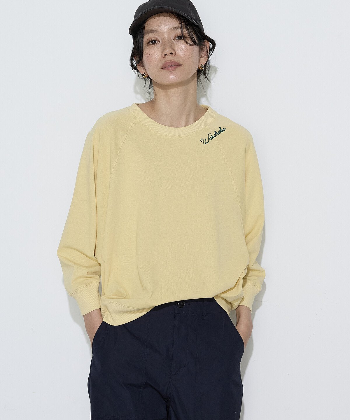 COMME CA Wardrobe [ +サイズ ] ヴィンテージ天竺 プルオーバー コムサ トップス カットソー・Tシャツ ブラウン ネイビー イエロー ホワイト【送料無料】