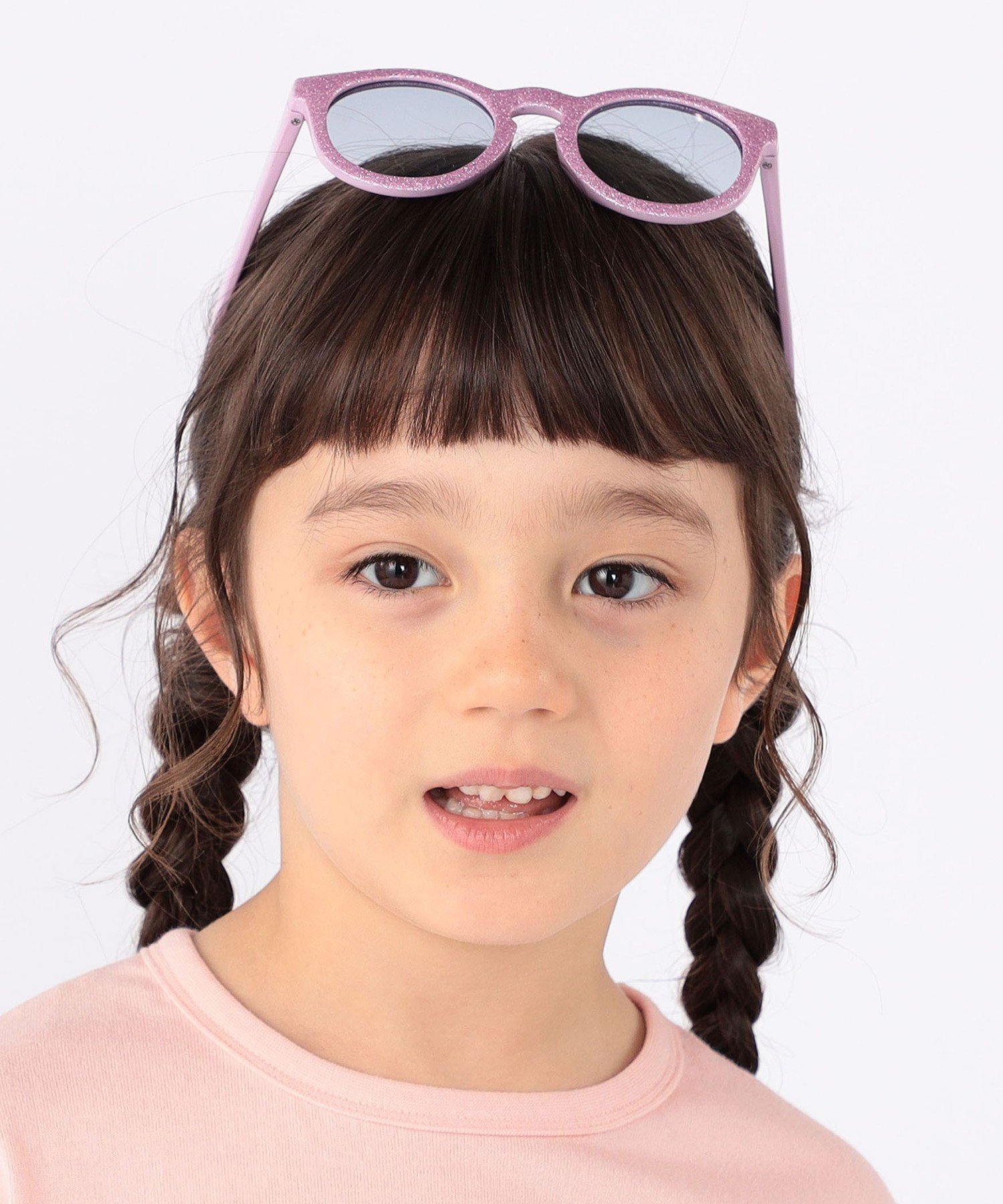 SHIPS KIDS delib:HAHANNI Glitter キッズ サングラス シップス ファッション雑貨 サングラス パープル ブラック