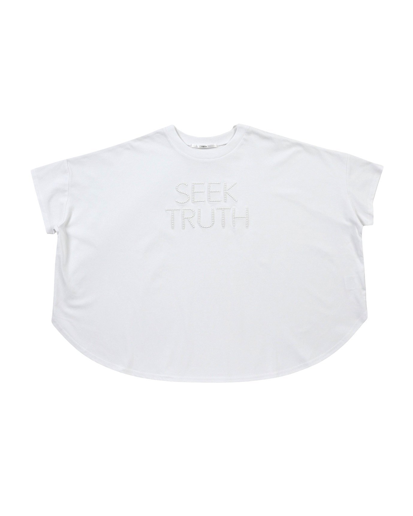 YEVS ドットロゴ刺しゅうドルマンTシャツ【多機能素材】 イーブス トップス カットソー・Tシャツ ホワイト グレー