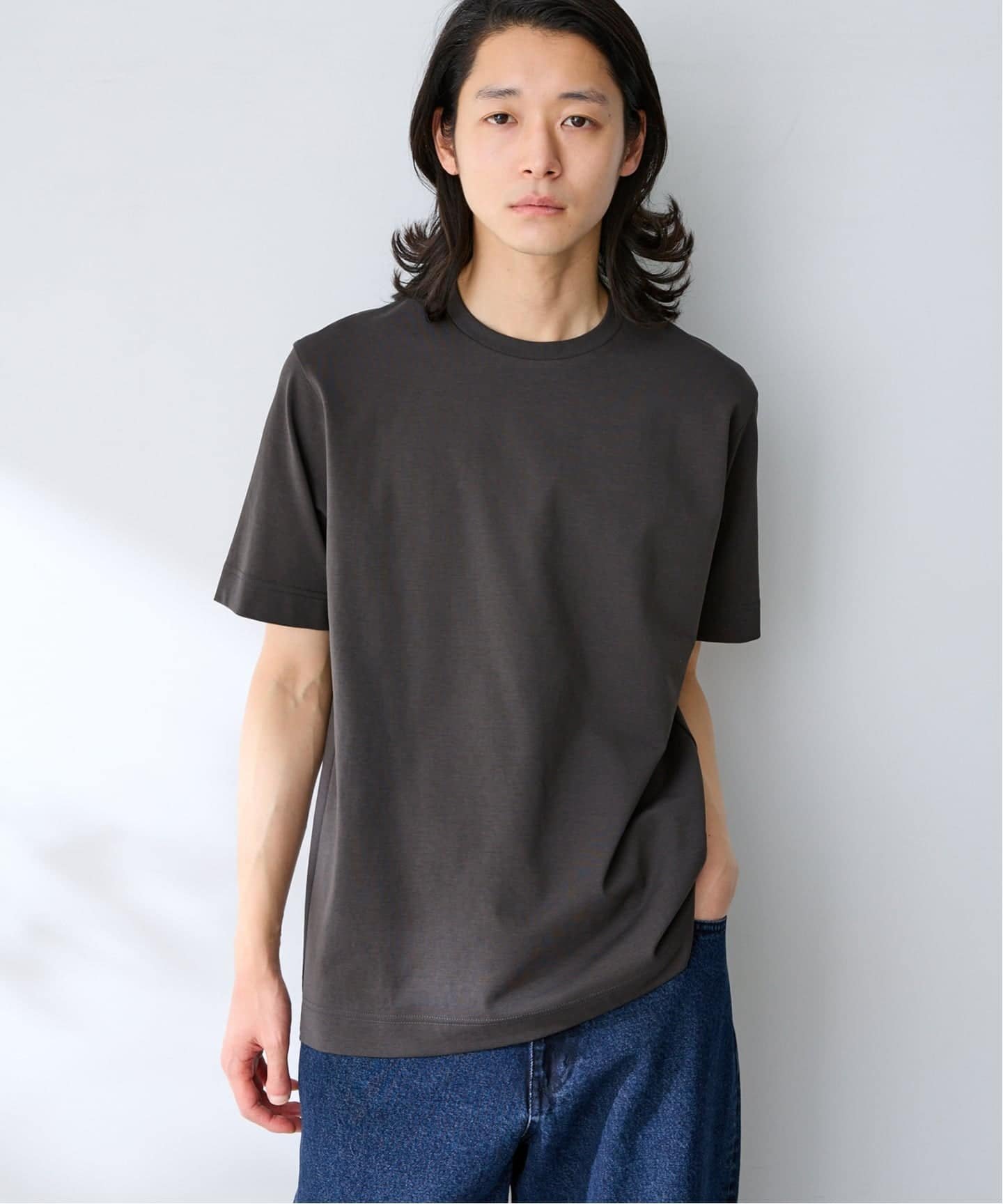 MULTI FUNCTION 32G PONTE S/S TEE ベーセーストック トップス カットソー・Tシャツ ベージュ ホワイト グレー ブラック