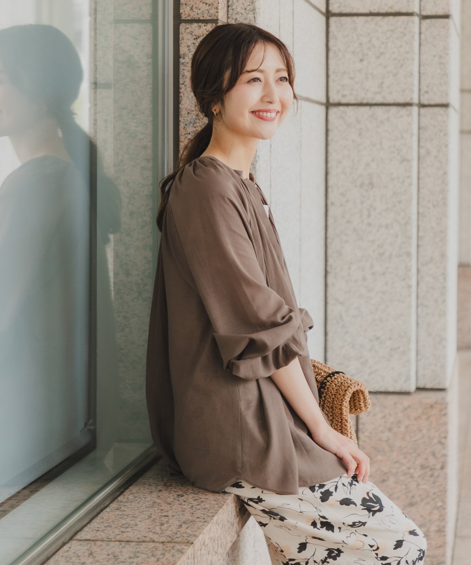 ☆さらり様2点専用☆ ドアーズ リネンバックタックブラウス ネイビー URBAN RESEARCH DOORS（アーバンリサーチドアーズ） ブラウス シャツ