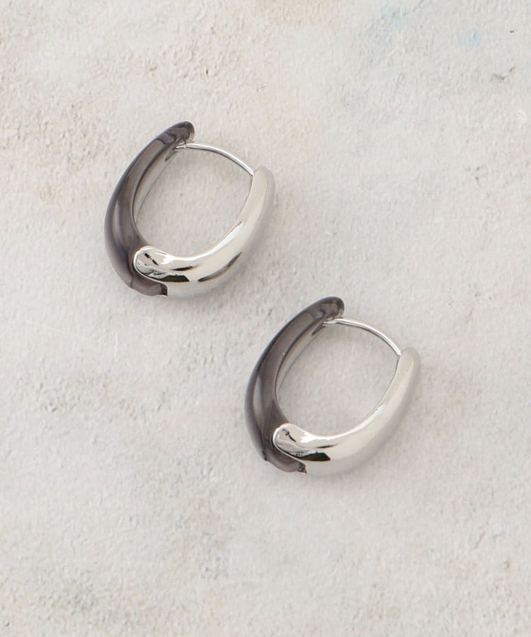 OPAQUE.CLIP メタル*アクリルリバーシブルピアス オペークドットクリップ アクセサリー・腕時計 ピアス ゴールド シルバー