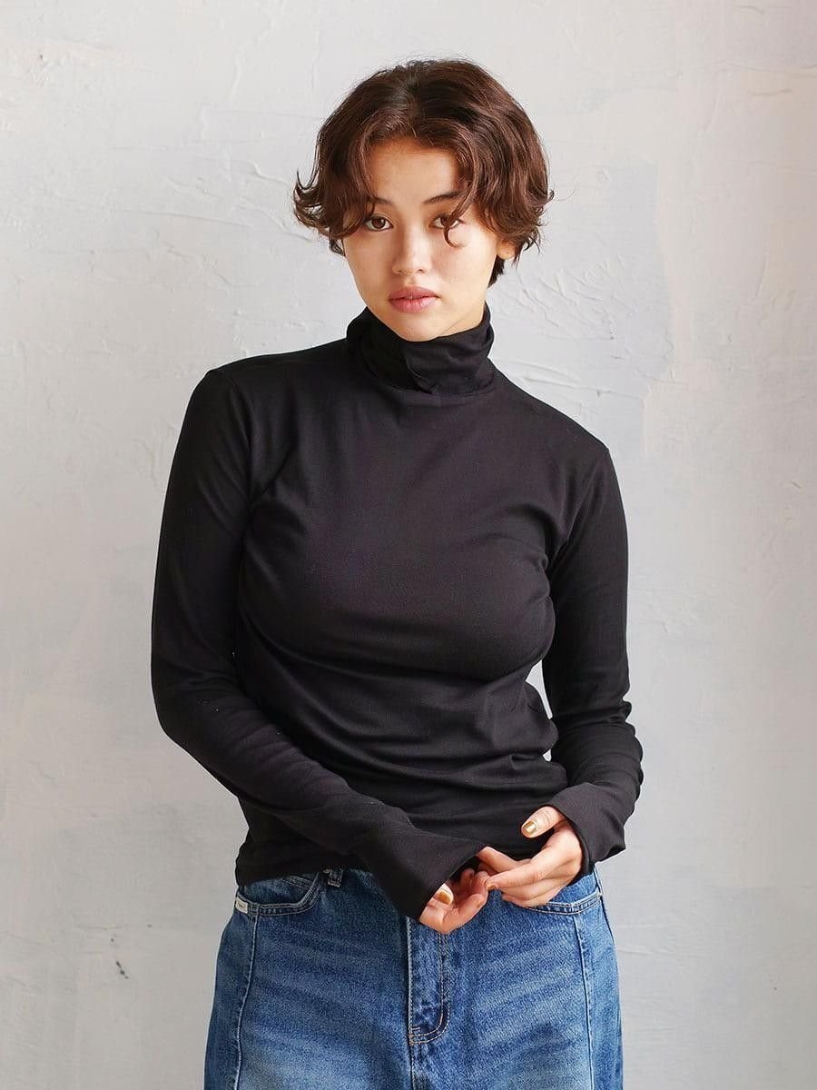 . LightPrib T/N LStee ラシュッド トップス カットソー・Tシャツ ブラック オレンジ ホワイト