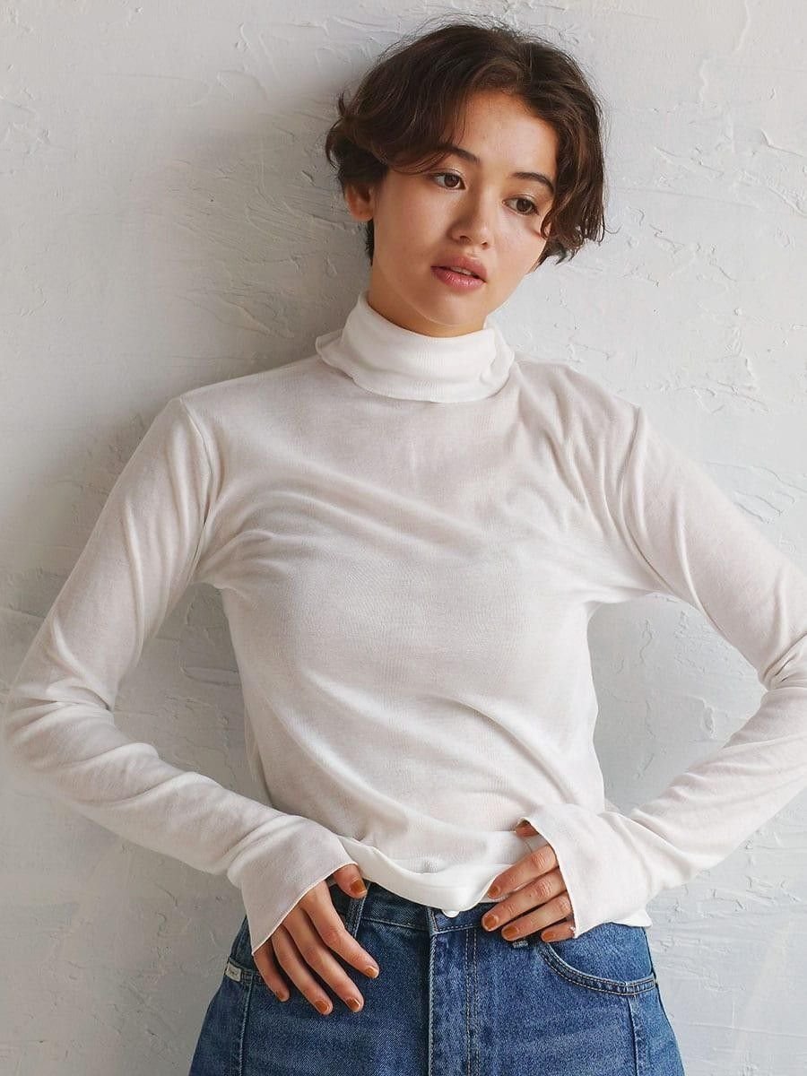 . LightPrib T/N LStee ラシュッド トップス カットソー・Tシャツ ブラック オレンジ ホワイト
