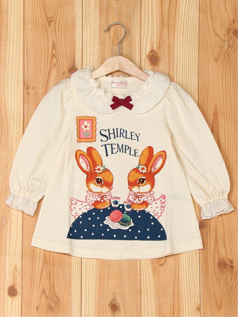【SALE／50%OFF】Shirley Temple うさぎ&マカロンptカットソー シャーリーテンプル トップス その他のトップス ホワイト【送料無料】のサムネイル