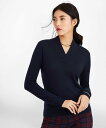 ブルックスブラザーズ 服 レディース BROOKS BROTHERS シルク/カシミヤ ショールカラーセーター ブルックス ブラザーズ トップス ニット ネイビー ブラック【送料無料】