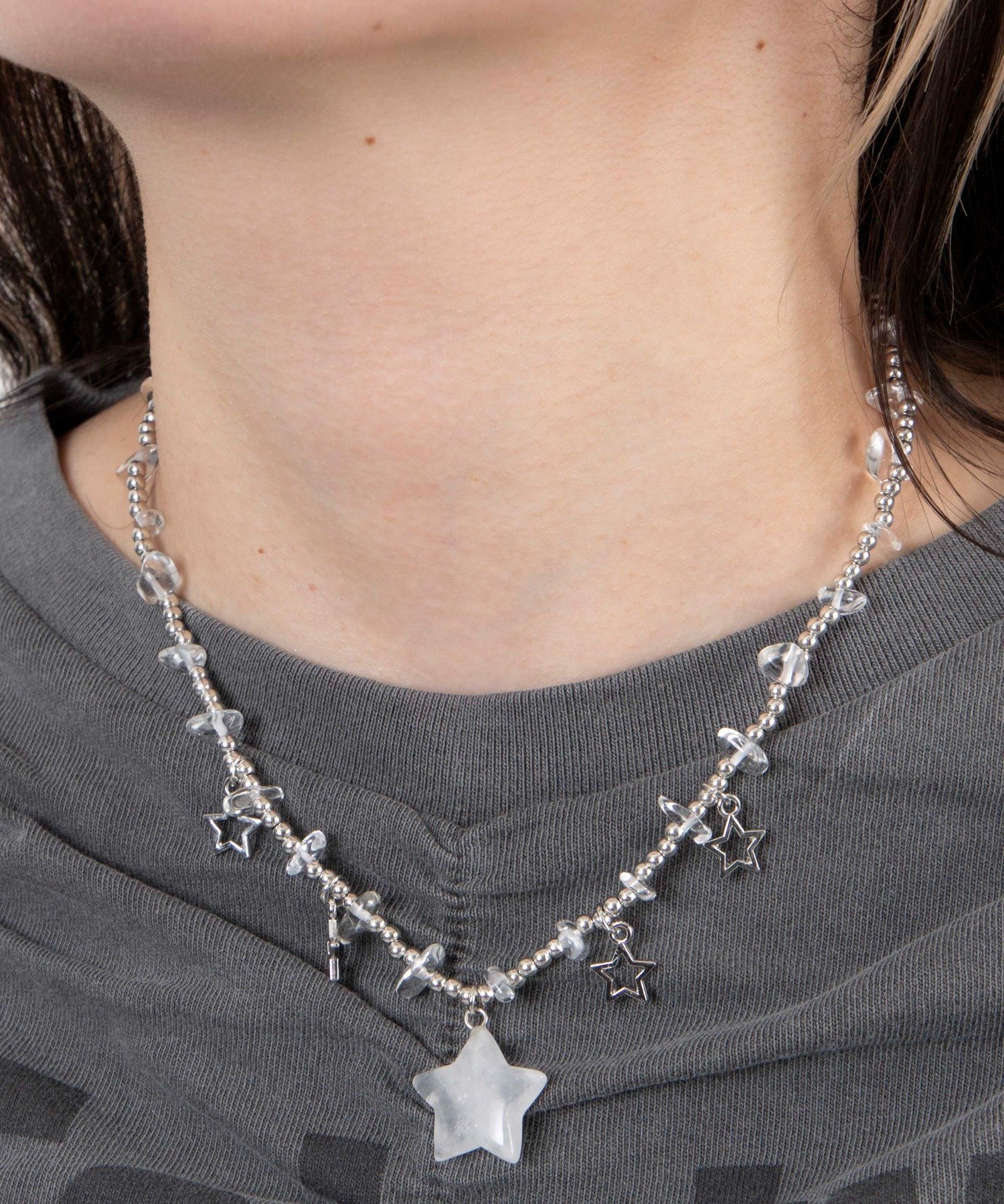 WEGO LADY'S Lスターストーンデザインネックレス ウィゴー アクセサリー・腕時計 ネックレス