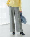 【SALE/20%OFF】Elura スリムウォームワイドパンツ<低身長サイズあり>/133680 エルーラ パンツ その他のパンツ ネイビー イエロー ベージ...