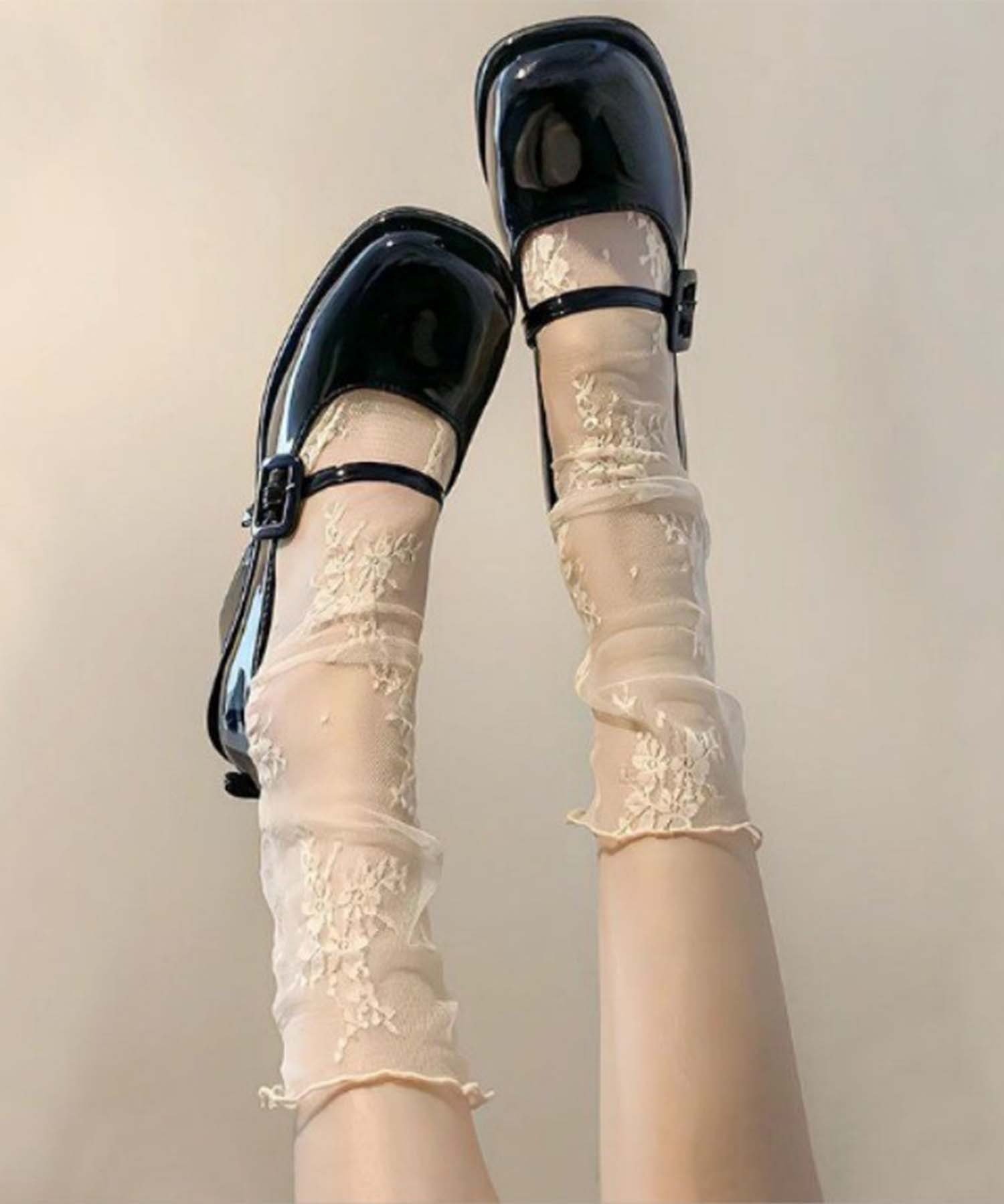 【SALE／20%OFF】aimoha 【MOSOX】花柄レースソックス アイモハ 靴下・レッグウェ...