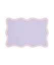 Francfranc バイカラー ウェーブ ランチマット パープル*ピンク フランフラン 食器・調理器具・キッチン用品 ランチョンマット・テーブルクロス パープル