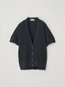 JOHN SMEDLEY リブドルマンスリーブコットンニットカーディガン | S4745 | 30G ジョンスメドレー トップス ニット ブラック【送料無料】