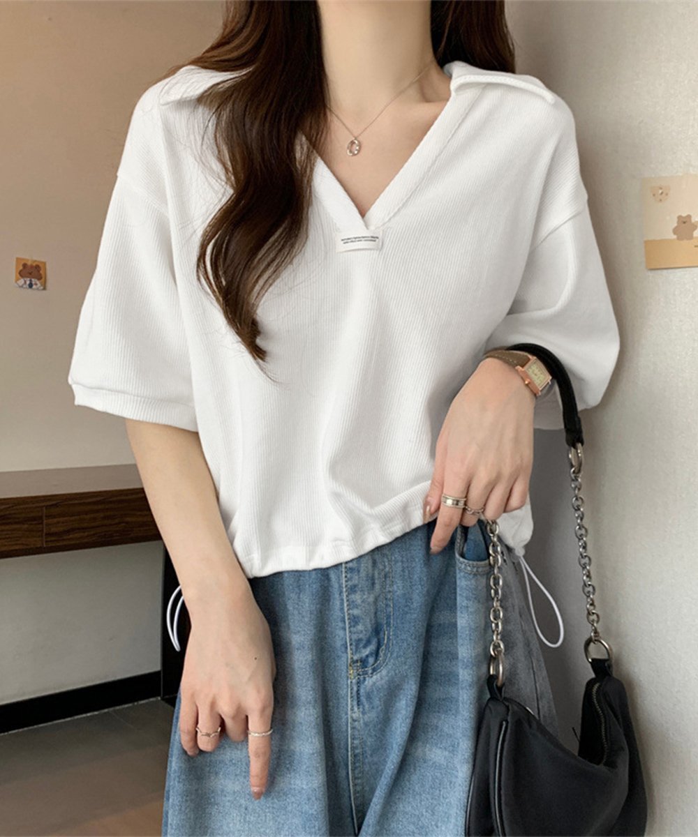 韓国春トレンドVネック長袖Tシャツ 楽天市場】韓国(スタイル(ネック)Vネック)(Tシャツ