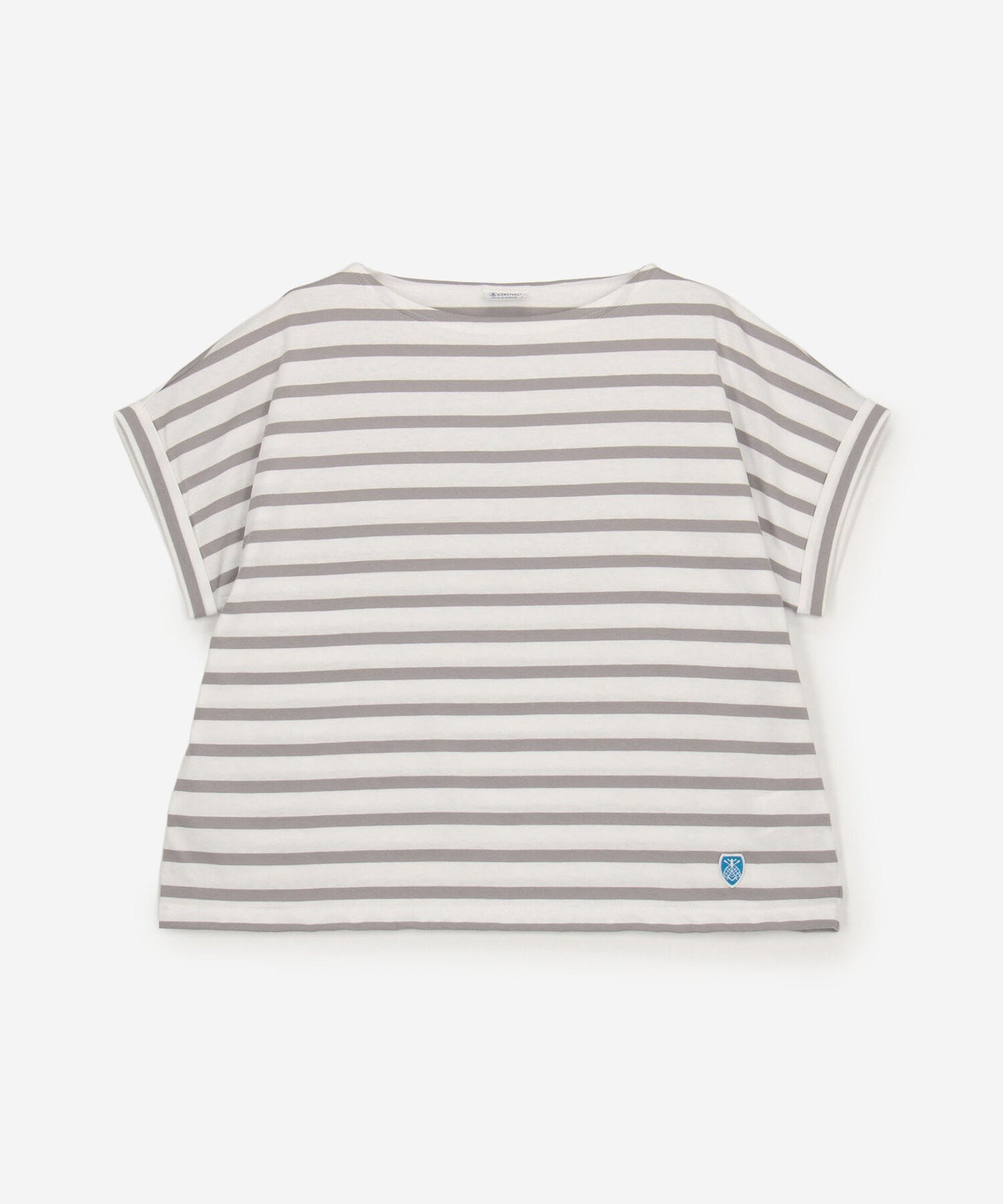 Bshop ORCIVAL ｜ コットンレジェ ボートネック 半袖Tシャツ WOMEN ビショップ トップス カットソー・Tシャツ ブルー