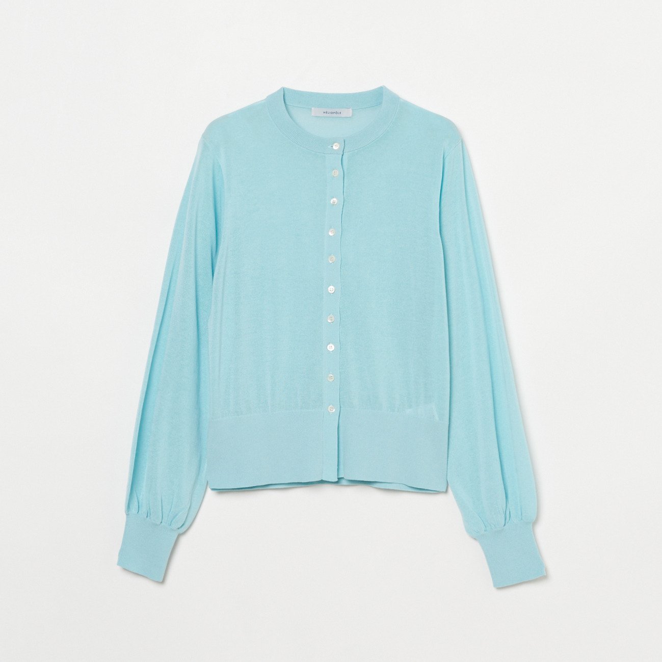 HELIOPOLE SHEER KNIT CARDIGAN エリオポール トップス ニット ブラック
