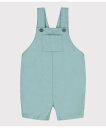 【SALE/20%OFF】PETIT BATEAU サージ織ショートサロペット プチバトー オールインワン・オーバーオール オーバーオール・サロペット ブルー ...
