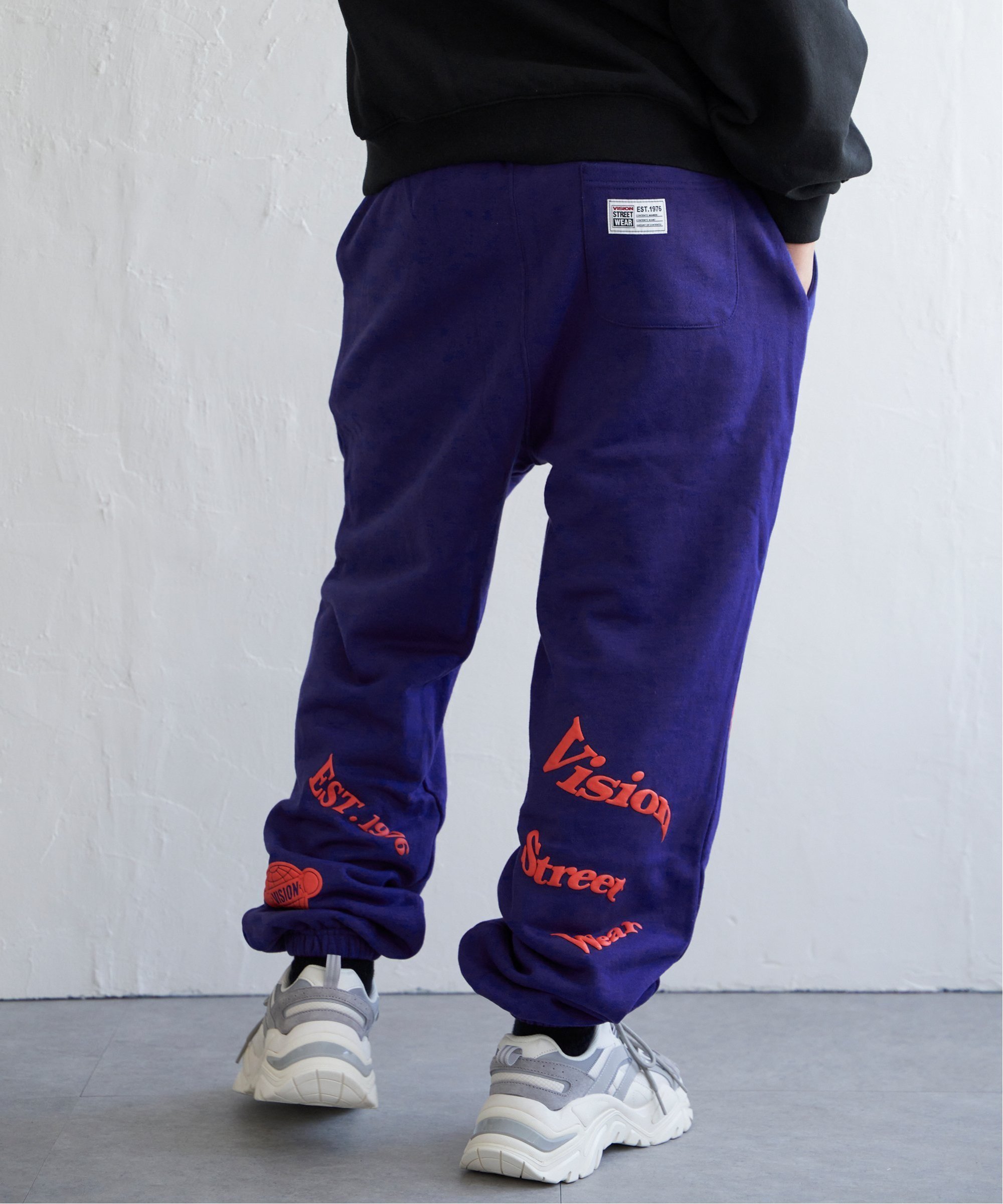 楽天Rakuten FashionVENCE share style MENs VISION STREET WEAR ビジョンストリートウェア ロゴスウェットパンツ ヴァンス エクスチェンジ パンツ その他のパンツ ブラック ブルー グレー ホワイト【送料無料】