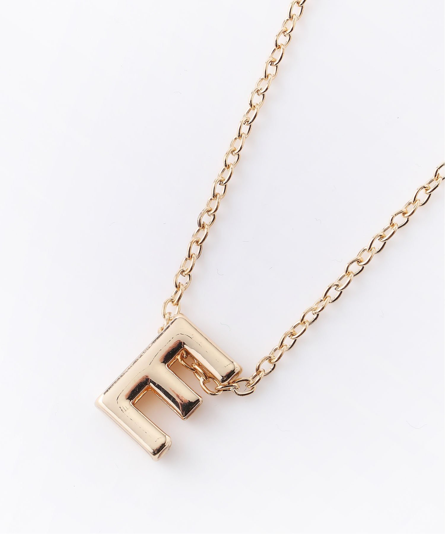 【SALE/20%OFF】Fun&Daily F&D : アルファベットチャームネックレス ファンアンドデイリー アクセサリー・腕時計 ネックレス ゴールド