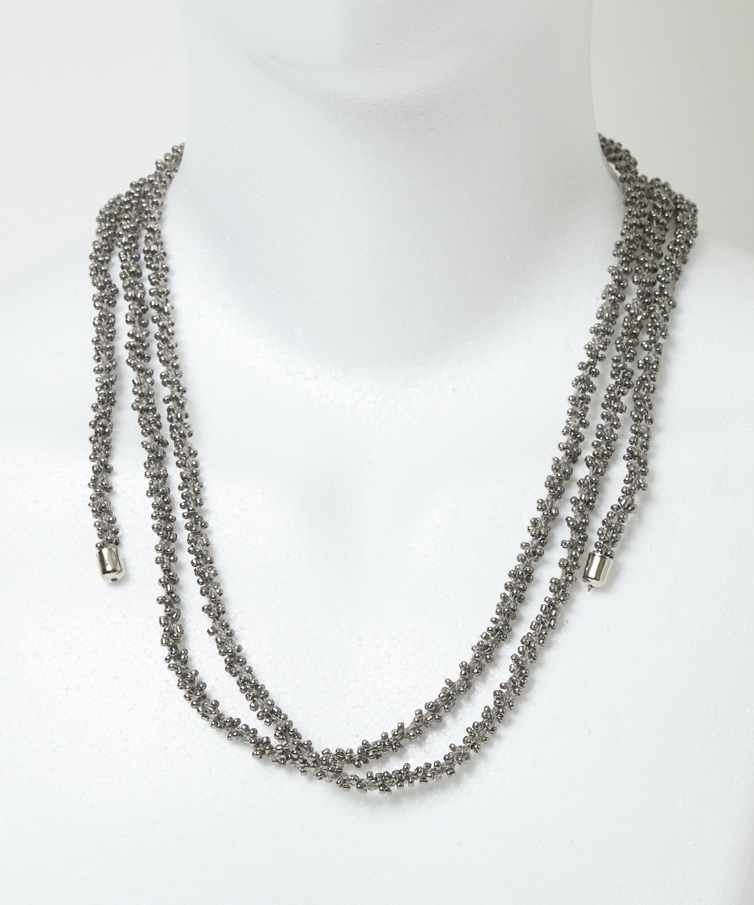 【SALE/57%OFF】WEGO LADY'S Lマルチメニーメニービーズロングネックレス ウィゴー アクセサリー・腕時計 ネックレス シルバー ブラック