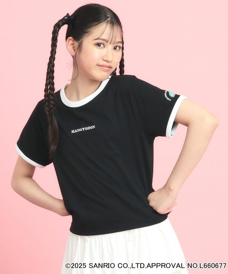 PINK-latte 【サンリオキャラクターズコラボ】リンガーTシャツ ピンク ラテ トップス カットソー・Tシャツ ブラック ブルー レッドのサムネイル